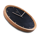 Black - Wanduhr aus massiven Eichenholz