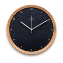 Black - Wanduhr aus massiven Eichenholz